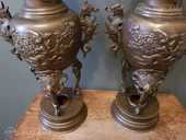2 старинные латунные вазы - MM.LV - 5