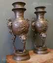 2 старинные латунные вазы - MM.LV - 12
