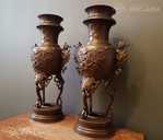 2 старинные латунные вазы - MM.LV - 14