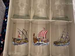 Набор стаканов Ливанского стекла с корабликами - MM.LV