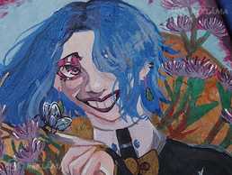 Продаю картину в своём стиле на холсте гуашью - MM.LV