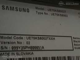 LED televizors Samsung UE75KS8002T, Bojāts. LED televizors Samsung UE75KS8002T, Bojāts. - MM.LV