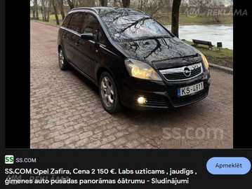 Opel Zafira. Opel Zafira. - MM.LV