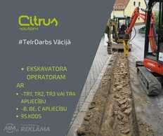 Ekskavatoru operators/-E vācijā - MM.LV