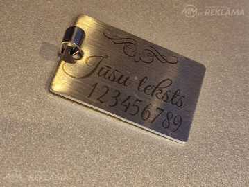Брелок с вашим текстом - MM.LV