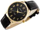 Perfect Vīriešu rokas pulkstenis C202 (ZP327D) melna/zelta - MM.LV - 5