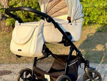 Bērnu rati tutis aero 2 in 1 Eko-āda balta Bērnu rati tutis aero 2 in 1 Eko-āda balta - MM.LV