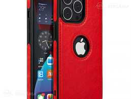 Чехол для iPhone 14 Pro Max красный/чёрный Чехол для iPhone 14 Pro Max красный/чёрный - MM.LV