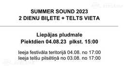 Summer sound 2 biļetes Summer sound 2 biļetes - MM.LV