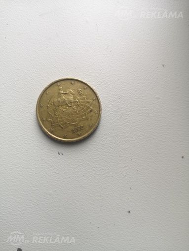 Монета 50 центов в отличном состоянии - MM.LV