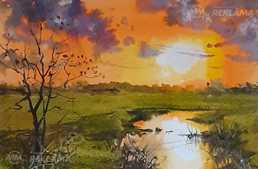 Акварельный пейзаж. - MM.LV