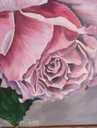 Розовые розы на большом холсте , акриловая живопись - MM.LV - 13