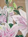 Оригинальная цветочная живопись , композиция из белых лилий на холсте - MM.LV - 2