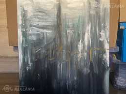 Glezna Pilsēta lietū - MM.LV