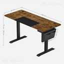 Regulējama augstuma galds vintage brūnā un melnā krāsā - MM.LV - 8