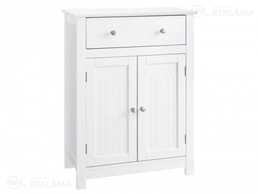 Vannas istabas skapis 60 x 80 x 30 cm ar atvilktni, balts - MM.LV