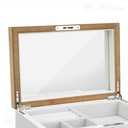 Eleganta dārglietu kastīte ar spoguli, baltā krāsā - MM.LV - 5