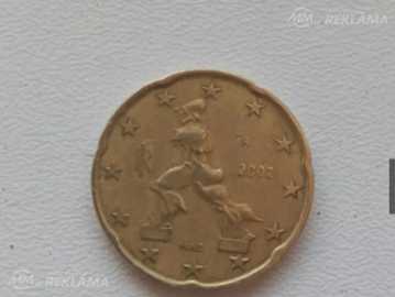Монета 20 Евро сентов 2002 г. Монета 20 Евро сентов 2002 г. - MM.LV