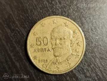 Монета 50 Евроцентов 2002 г. Греция Монета 50 Евроцентов 2002 г. Греция - MM.LV