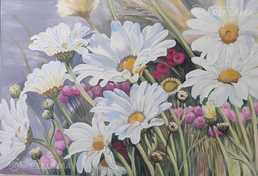 Роспись холста акрилом , настенная живопись , авторская работа - MM.LV