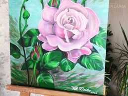 Картина акрилом , цветочная живопись , авторская работа - MM.LV