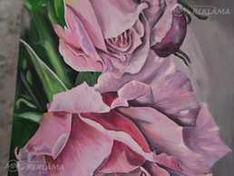 Большая картина акрилом , цветочная живопись , авторская работа - MM.LV