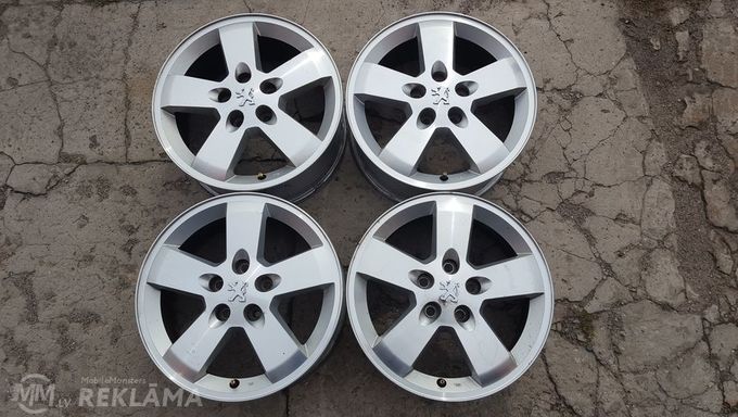 Light alloy wheels Peugeot 407 R16, Good condition. - MM.LV