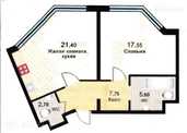 Квартира в Риге, Саркандаугава, 55.3 м², 1 комн., 2/16 этаж. - MM.LV