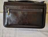 Кожаная барсетка (коричневая) - классический мужской аксессуар. - MM.LV - 1