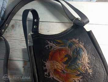 Сумка женская.Handmade.Кожа.Тиснение Карпы кои Сумка женская.Handmade.Кожа.Тиснение Карпы кои - MM.LV