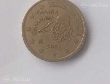 Монета 50 Евроцентов 2001 г. Испания - MM.LV