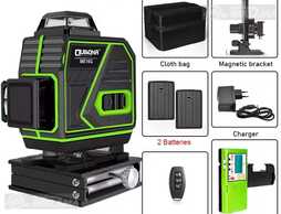 Лазерный уровень нивелир 4D 16 línes с приёмником сигнала 360 градусов - MM.LV