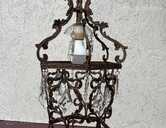 Antīka, ar vadu veidota franču Luija XV piekaramā laterna,(Itālija) - MM.LV - 1