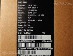Laptop Gigabayte gaming A16 GA6H, 16.0 '', New. - MM.LV