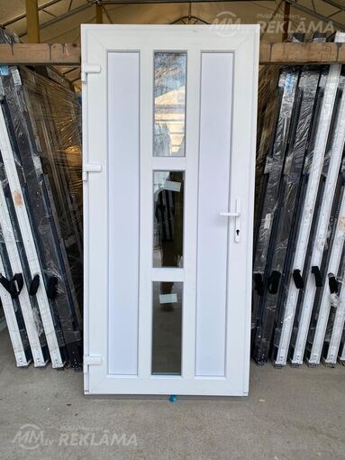 Jaunas Pvc ārdurvis. 950x2050 24mm siltinājums Jaunas Pvc ārdurvis. 950x2050 24mm siltinājums - MM.LV