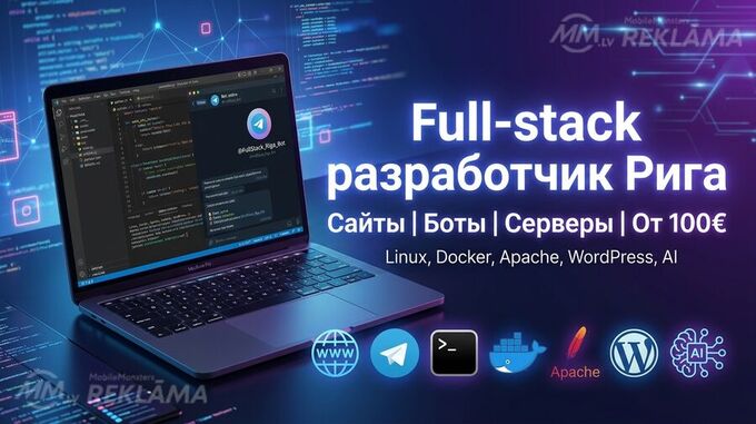 Full stack developer services for websites, bots, and servers Full stack developer services for websites, bots, and servers - MM.LV