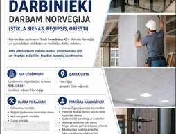 Montāžas darbinieki darbam norvēģijā (stikla sienas, reģipsis, griesti - MM.LV