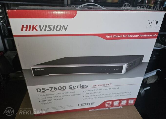 Jauns HikVision DS-7616NI-K2/16P 16-kanālu PoE video ierakstītājs Jauns HikVision DS-7616NI-K2/16P 16-kanālu PoE video ierakstītājs - MM.LV