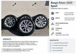 Range Rove Sport 2025 riepas un diski - MM.LV