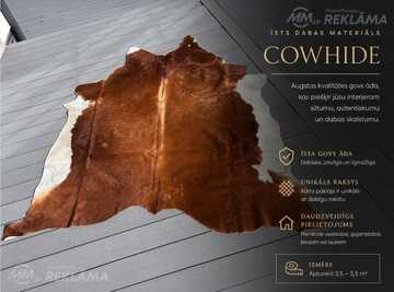 Cowhide paklājs no īstas govs ādas - MM.LV