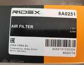 Ridex 8A0251 (Gaisa filtrs). - MM.LV - 2