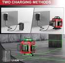 4D Laser Level with 16 Lines (Green Laser) + Tripod + Two Batteries - 4 4D Laser Level with 16 Lines (Green Laser) + Tripod + Two Batteries - MM.LV - 4