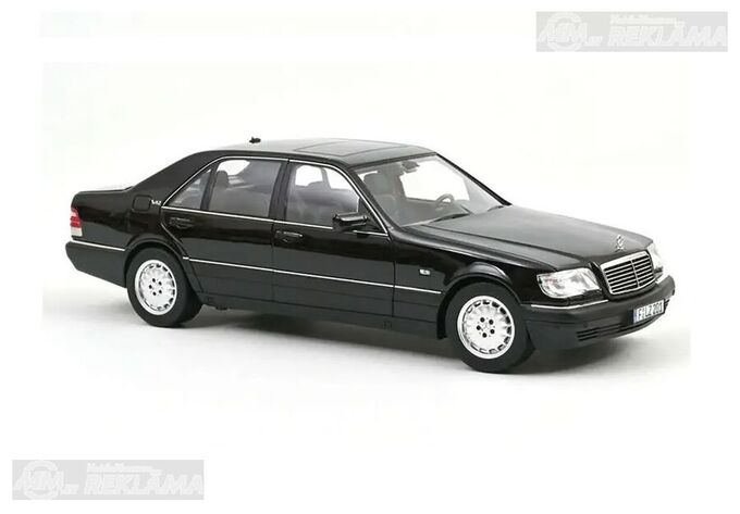Mercedes-Benz S600 W140 Black metallic 1997 auto modelis 1:18 Norev Mercedes-Benz S600 W140 Black metallic 1997 auto modelis 1:18 Norev - MM.LV
