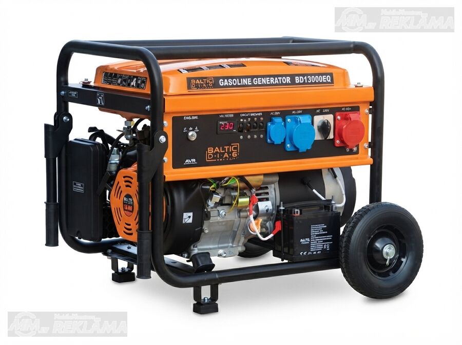 Mobilais benzīna ģenerators 10 kW Mobilais benzīna ģenerators 10 kW - MM.LV