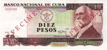 Cuba 10 Pesos 1991 Specimen unc - MM.LV