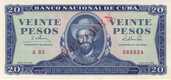 Cuba 20 Pesos 1965 Specimen unc - MM.LV - 1