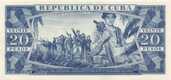 Cuba 20 Pesos 1965 Specimen unc - MM.LV - 2