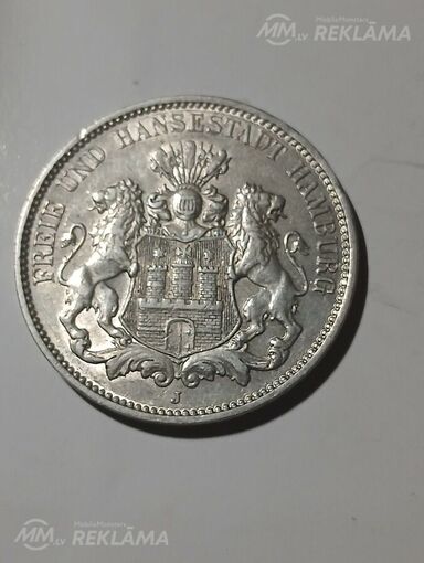 3 марки 1911 год Гамбург - MM.LV