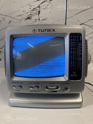 Портативный черно-белый элт-телевизор Tunex со встроенным amfm-радиопр - MM.LV
