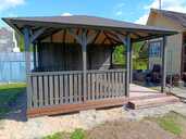 Dark grey garden gazebo 4x4.5 m with two entrances - 3 Dark grey garden gazebo 4x4.5 m with two entrances - MM.LV - 3
